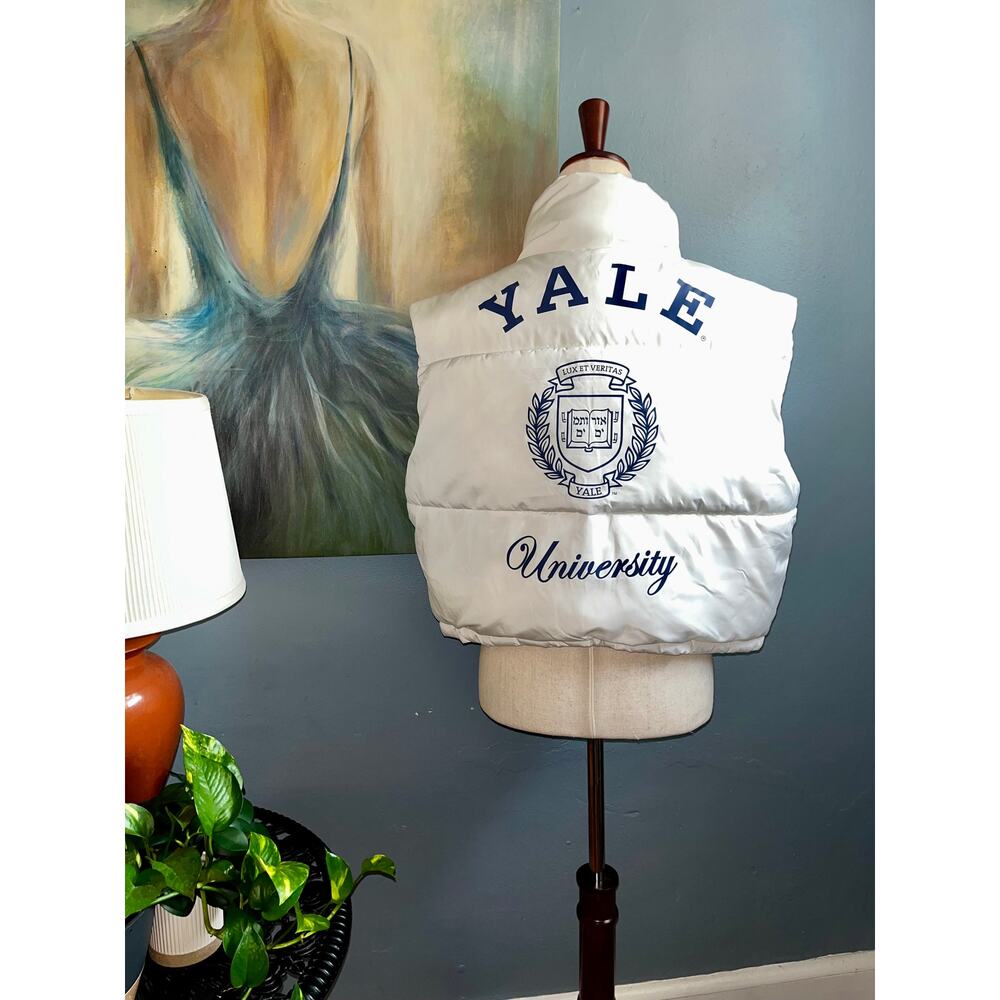 NWOT Yale University Ski Vest Size L White and Navy - Picture 3 of 5